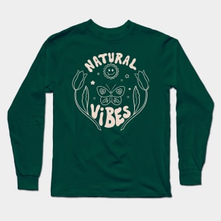 Retro 70s Nature Vibes Sun 2 Long Sleeve T-Shirt